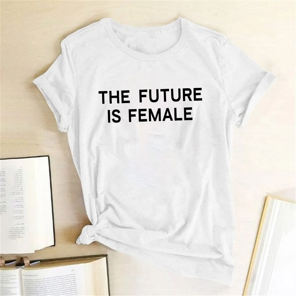 

Seeyoushy THE FUTURE IS FEMALE Print Women Tshirt Feminists Harajuku Aesthetics Summer Casual Tops Camisetas Mujer Manga Corta