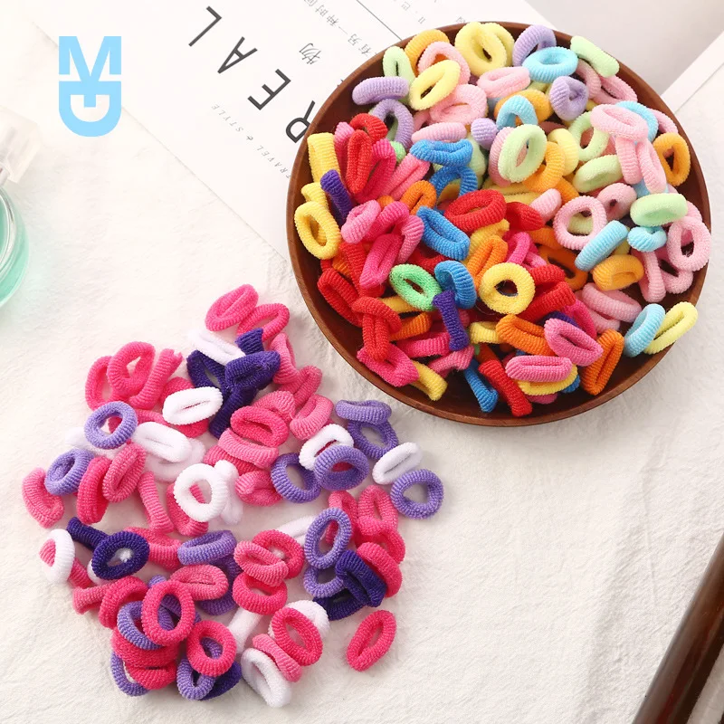 

New 1 Bag Girl Kids Candy Colorful Elastic Hair Tie Band Rope Ring Ponytail Clip Headwear Headband Hair Accessories Set Baby Gif
