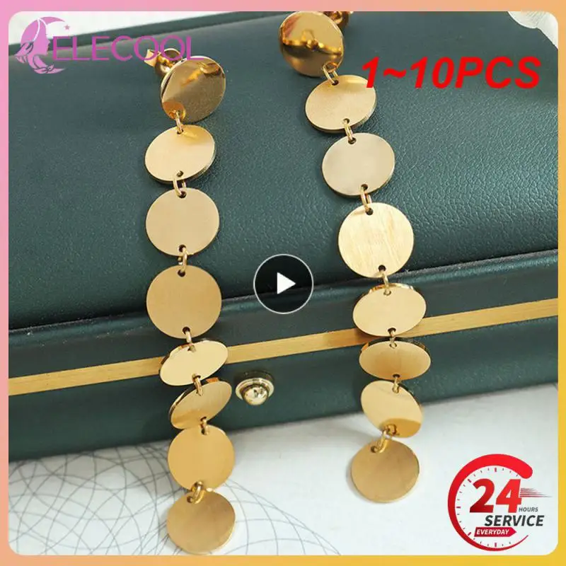 

1~10PCS Wear In Multiple Scenes Gold Earrings Simple And Delicate Long Tassel Earrings Tassels Durable And Lightweight