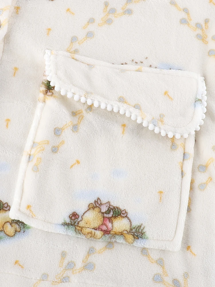 Пижамы из кораллового флиса Little Bear Paradise осенне-зимние женские фланелевые пижамы