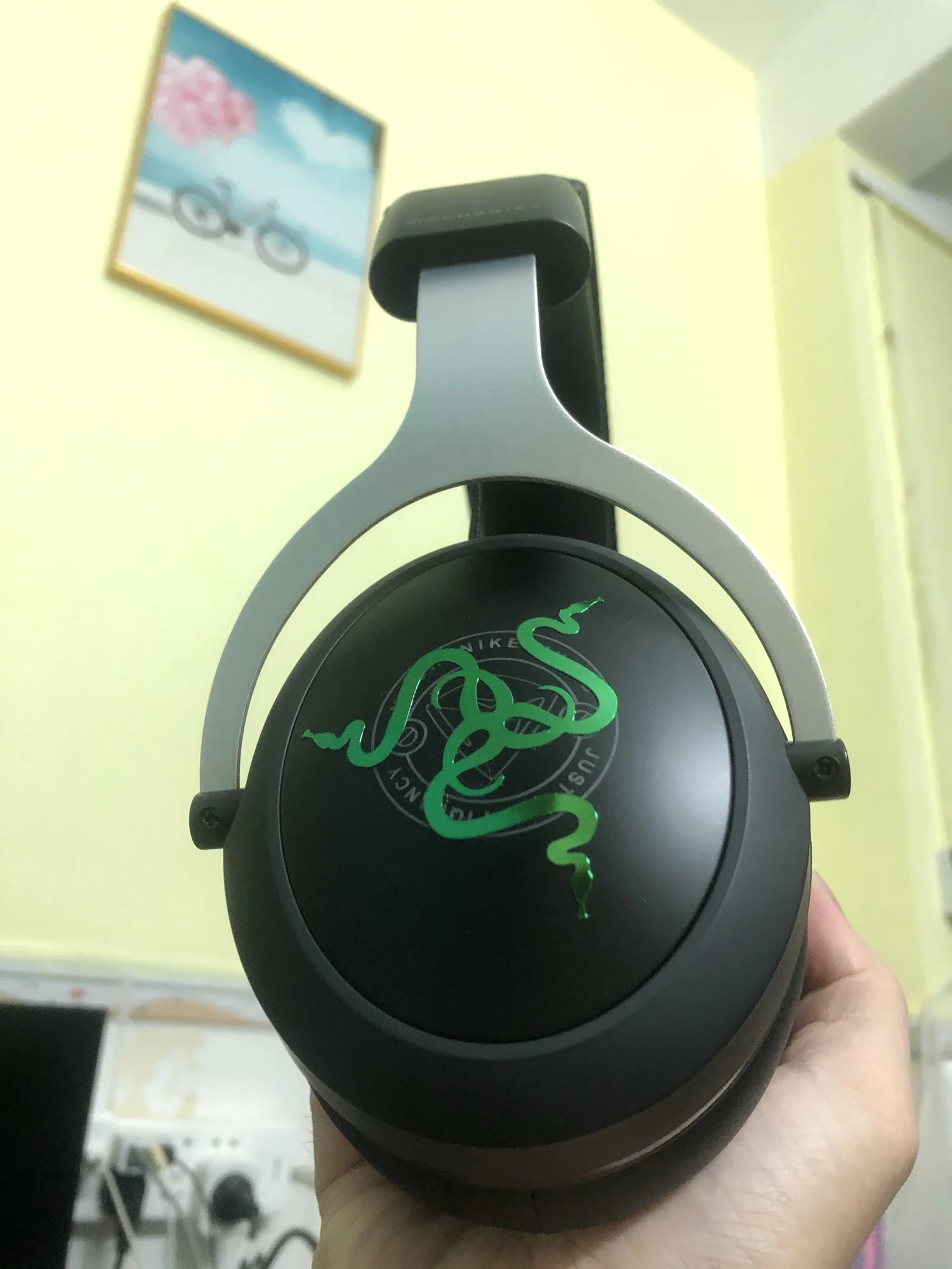 Высококачественная металлическая наклейка с логотипом Razer персонализированная