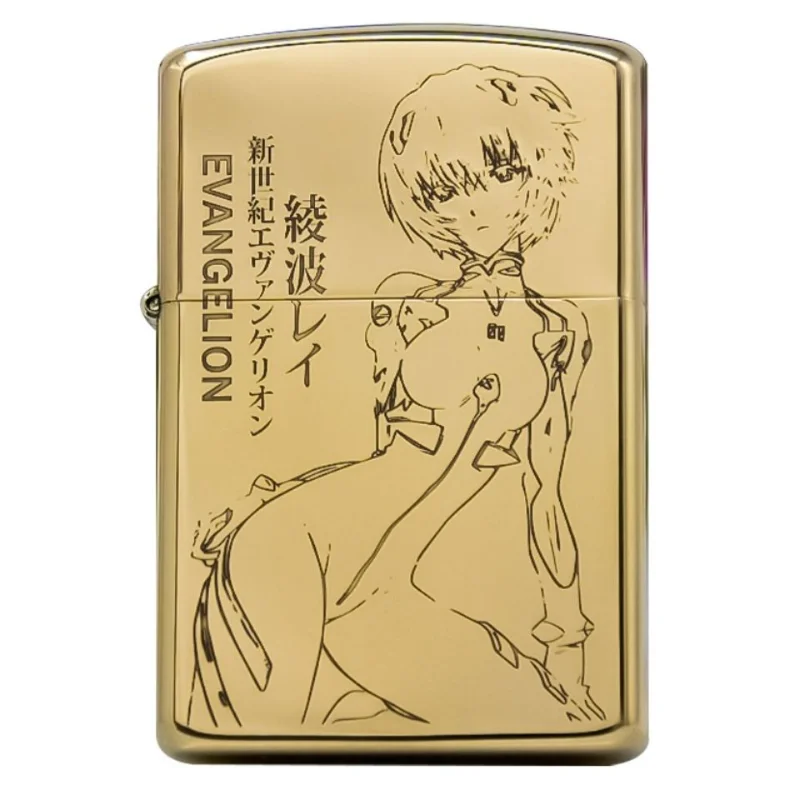 

Evangelion-Ayanami Rei Asuka Kerosene Lighter Pure Copper Carved Anime Personality Creative Boyfriend Birthday Gift Periphery