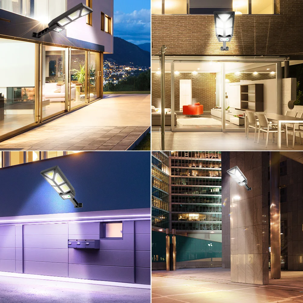 Уличный светильник на солнечной батарее с датчиком движения 196 светодиодов