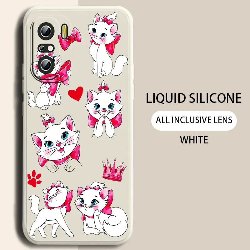 

The AristoCats Anime Cute Phone Case For Xiaomi Redmi K50 K40 10X 10 9T 9AT 9A 9C 9 8A 8 7 6A 5A Gaming Pro Liquid Rope Cover