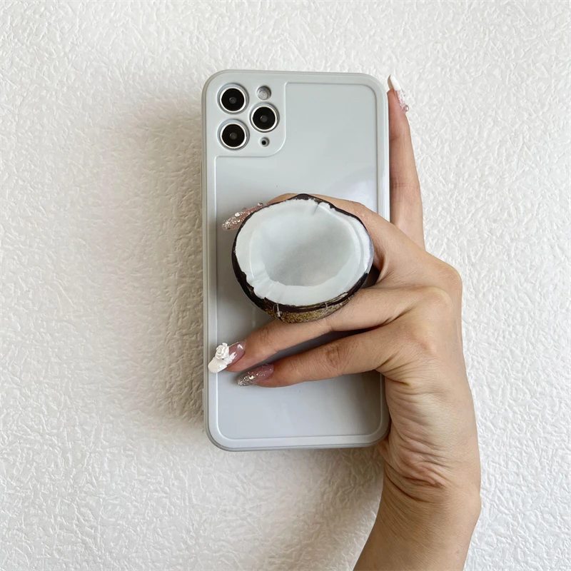 Глянцевый держатель Griptok для телефона с рисунком кокоса лимона фига |