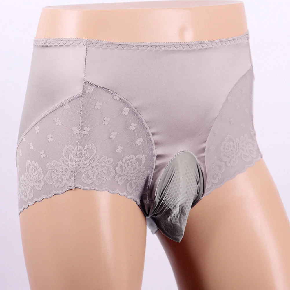 

Men Silky Satin Sleep Bottoms U Convex Pouch Briefs See Through Lace Underwear Sexy Panties Briefs Underpants Boxers Hombre