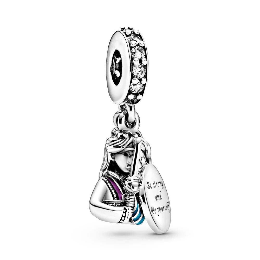 

New 100% 925 Sterling Silver Wishing Girl Shape Pendant with Diamonds Fit For Ladies Original Pandora Bracelet DIY Jewelry Gifts