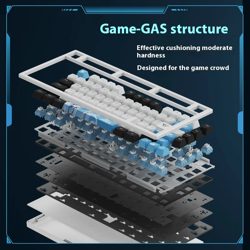 Atk Vxe V75x Механическая клавиатура Bluetooth Беспроводная 2 4 г Три режима с возможностью