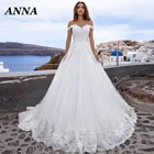 Женское свадебное платье без бретелек Anna Beauty, очаровательное пляжвечерние платье из тюля с аппликацией в богемном стиле, 2021