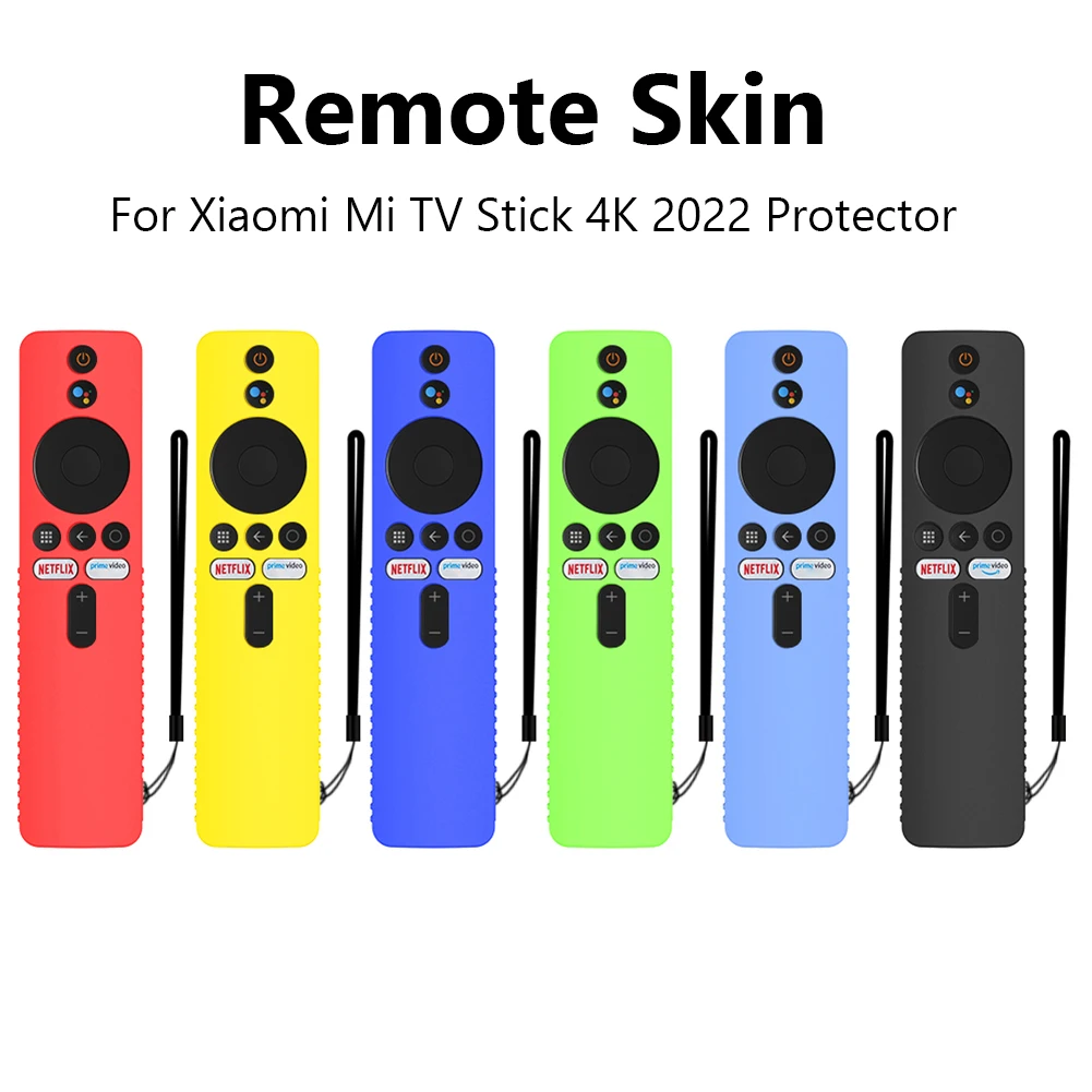 

Силиконовый чехол для пульта дистанционного управления для Xiaomi Mi TV Stick 4K 2022 удаленный защитный чехол Противоскользящий противоударный прот...