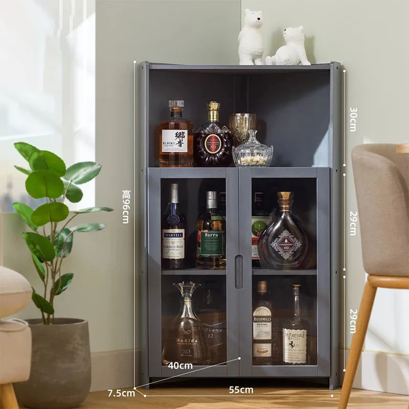 Стеклянные шкафы для вина гостиной духов книжный шкаф ванной кладовая