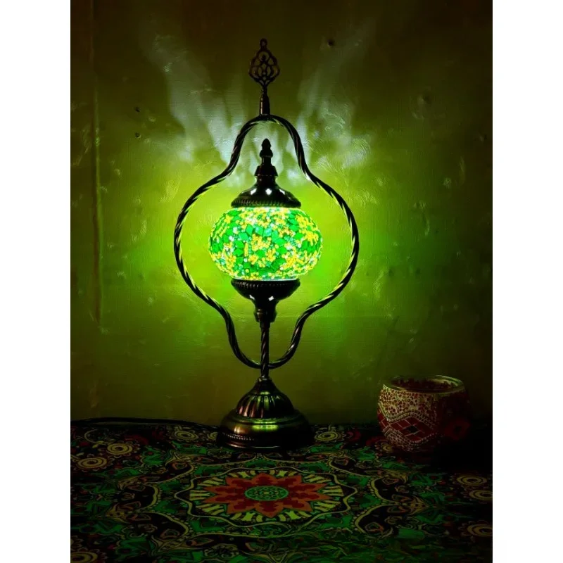 Марокканская Настольная лампа с кофе в стиле ретро экзотическая прикроватная