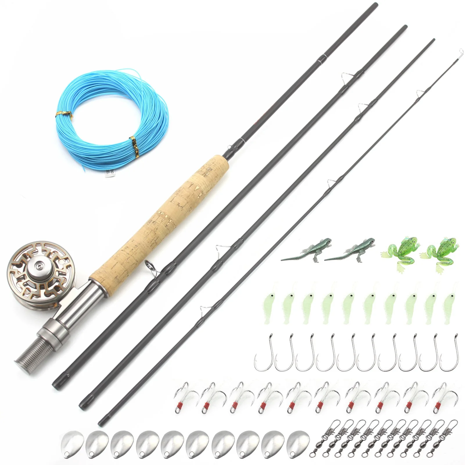 

Fly rod set cheap fly rod combination carbon portable European and American popular fishing gear