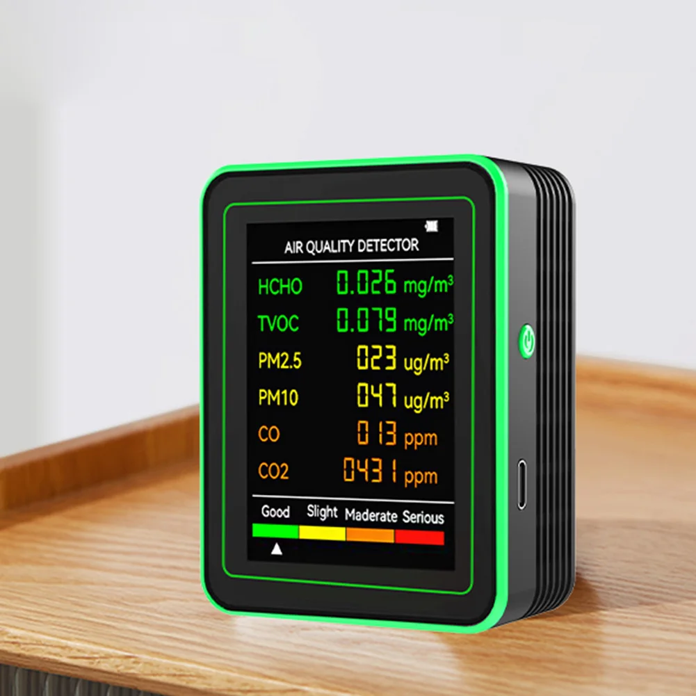 Детектор качества воздуха 6 в 1 детектор углекислого газа TVOC HCHO