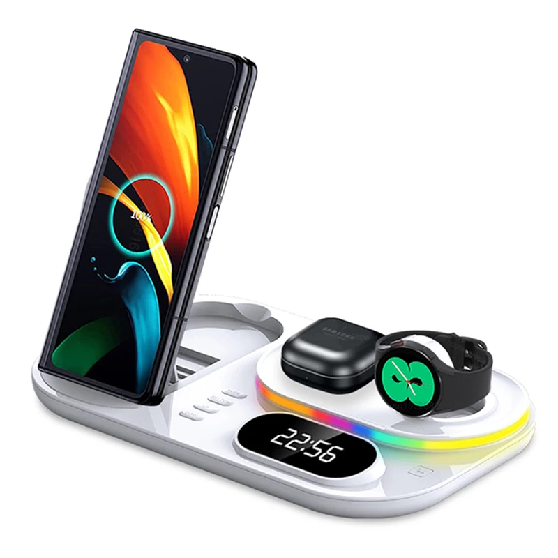 

Wireless Charger For Galaxy Watch 4 3 in 1 Qi Wireless Charger Dock 30W Fast Charging Station For Samsung Galaxy S22/S21 Active2