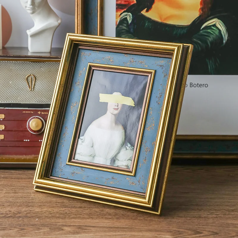 

Luxury Photo Frame Creative Wall Decor Gold Family Photo Frame for Picture Custom Size Picture Painting Frame Home Decor Gift