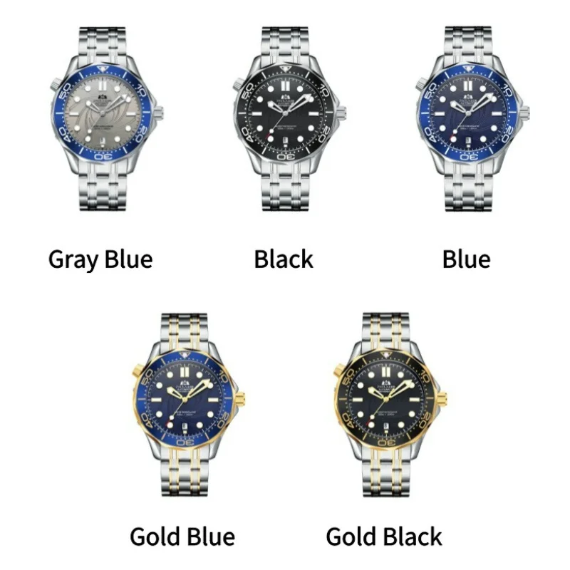 Мужские полностью автоматические механические часы Seamaster 43 мм циферблат урагана