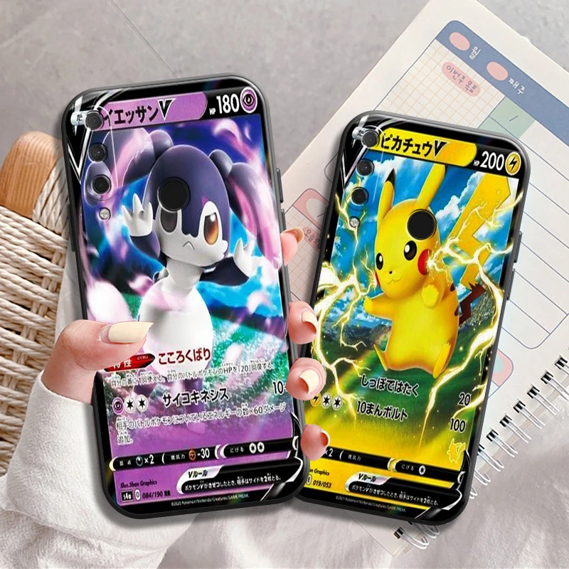 

Чехол Japnan для телефона с аниме покемоном для HUAWEI P30 P40 Lite Pro Plus, Черный силиконовый чехол, оригинальный мягкий чехол унисекс из ТПУ