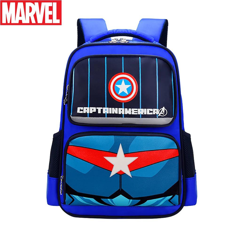 Детские водонепроницаемые школьные ранцы Marvel для мальчиков, вместительный рюкзак Капитана Америка, студенческий портфель