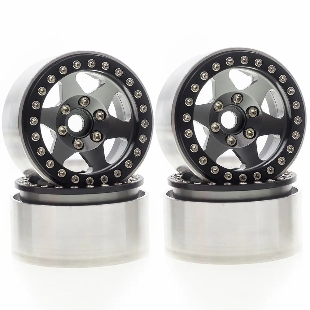 

4 шт., металлические 6 спиц 1,9 обод ступицы колеса Beadlock для 1/10 Rc Crawler Axial Scx10 90046 Axi03007 Traxxas Trx4 Redcat Mst