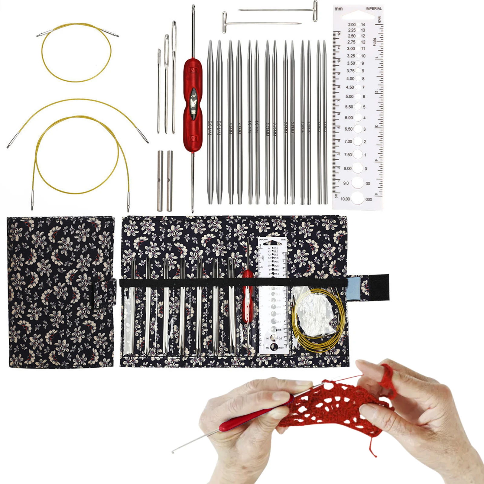 

Weaving Needle Set Sewing Tools Set Multiple Sizes Circular Knitting Needles Kit Weaving Tools Creative DIY For Knitting Socks