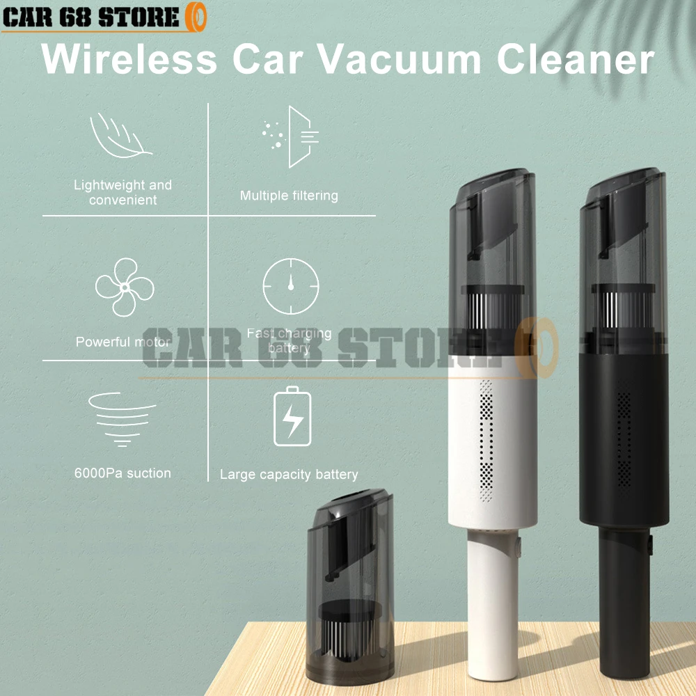 

Wireless Car Vacuum Cleaner Portable With Handheld Vacuum Cleaner Car Household Dual-Use 120w6000pa Strong Suction Mini Cleaner