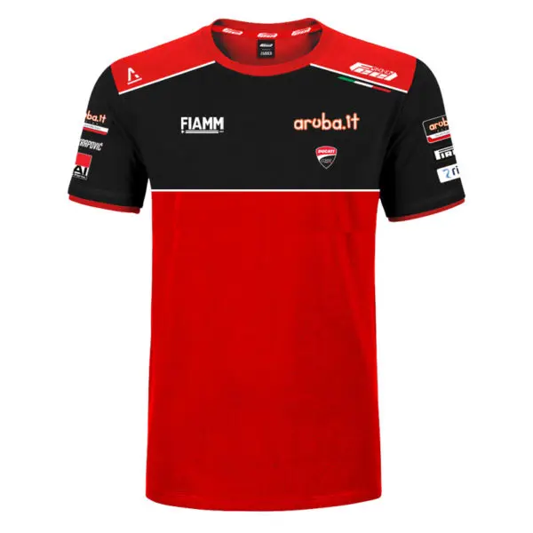 

T-shirt à manches courtes avec Logo 20-21 pour homme, haut de sport de plein air, de course, de cyclisme, de moto, rouge