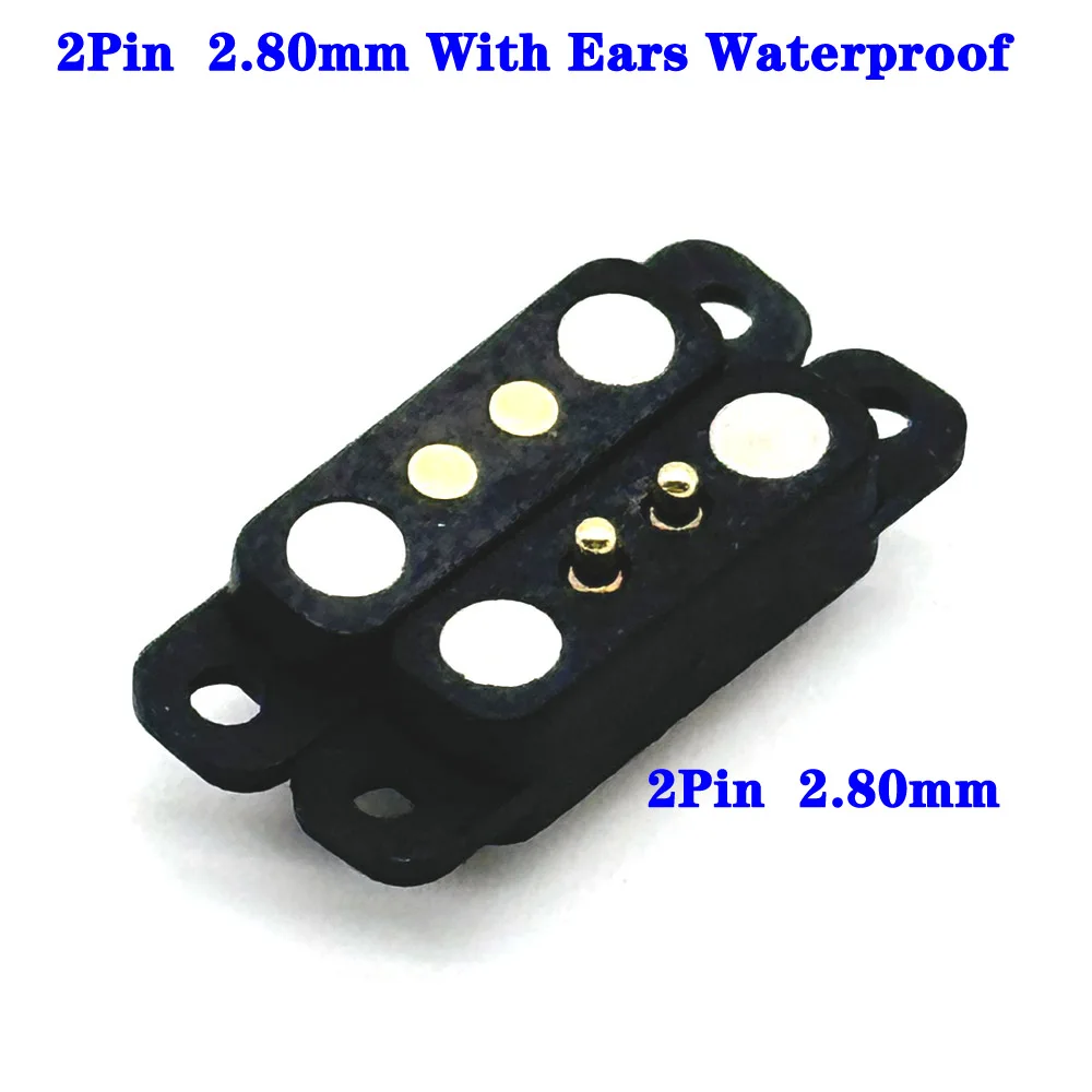 100 пар 5 В 1 А магнитный разъем Pogo Pin 2Pin Pogopin папа-мама 2 80 мм подпружиненный