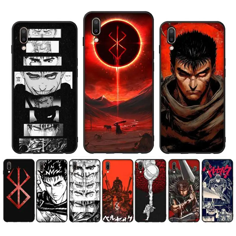 

RuiCaiCa Anime Berserk Guts Phone Case Case For Oppo Reno Realme C3 6Pro Cover For vivo Y91C Y17 Y19 Funda Capa