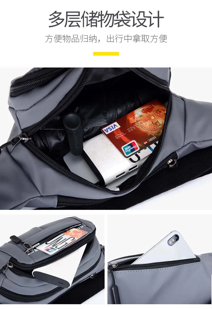 Hot Outdoor Waist Bag Waterproof Waist Bum Bag Running Jogging Belt Pouch Zip Fanny Pack Mobile Phone  Oxford Cloth Chest Bag