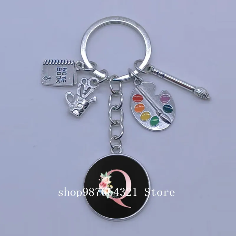 A-Z для рукоделия с цветком палитра ручной работы брелок ключей книга подарок на