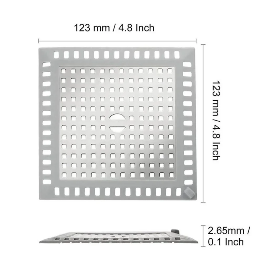 Слив для пола из нержавеющей стали, сетчатая крышка, круглая квадратная сливная пробка для улавливания волос, фильтр для кухонной раковины, оборудование для ванной комнаты