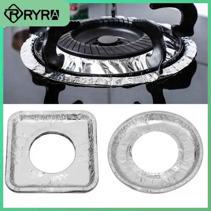 

2/4/5PCS Gas Stove Mat Gas Stove Tin Protector Cooker Paper Aluminum Foil Paper Cleaning Pad Greaseproof Kitchen Accessories