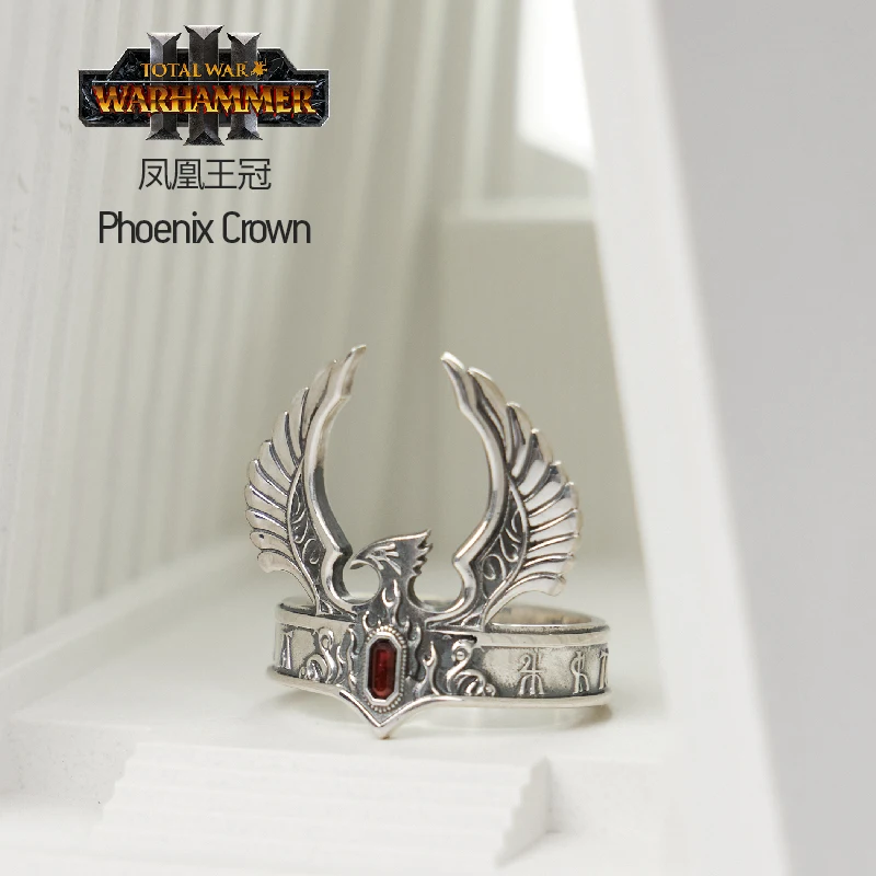 

Genuine Starforged Total War: WARHAMMER III Phoenix Crown Ring Game Periphery Jewelry Ring Game Enthusiasts Collect Gifts