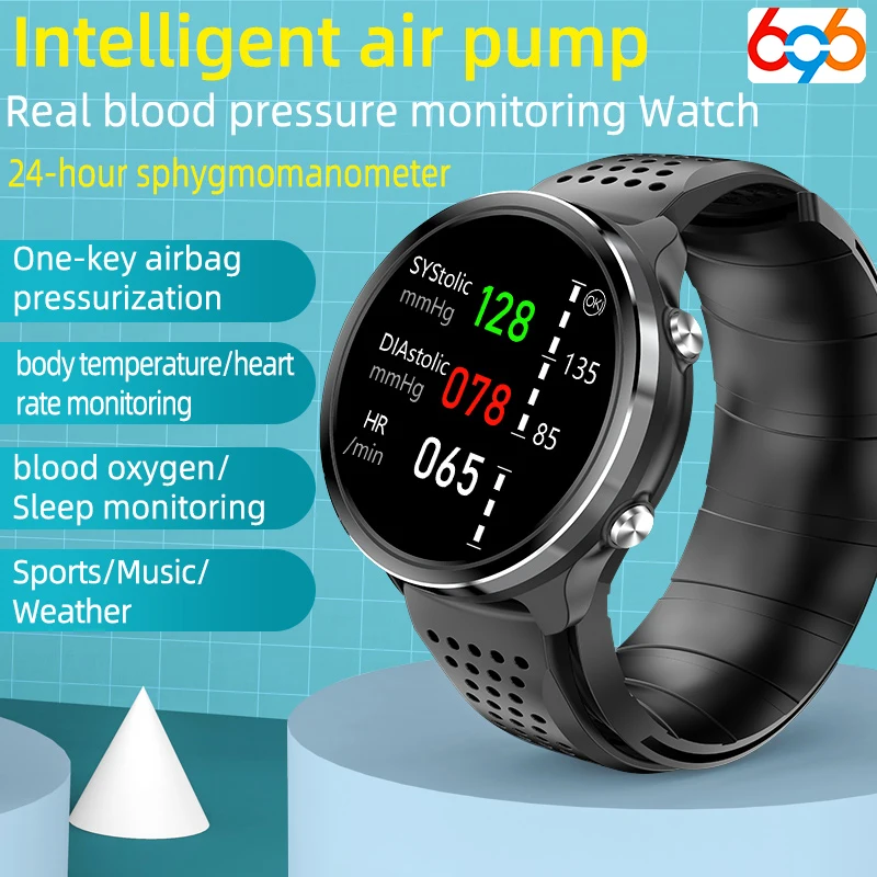 

P30 Smart Watch Airbag Air Pump True Accurate Blood Oxygen Pressure Heart Rate Health Body Temperature Smartwatch For Men Women