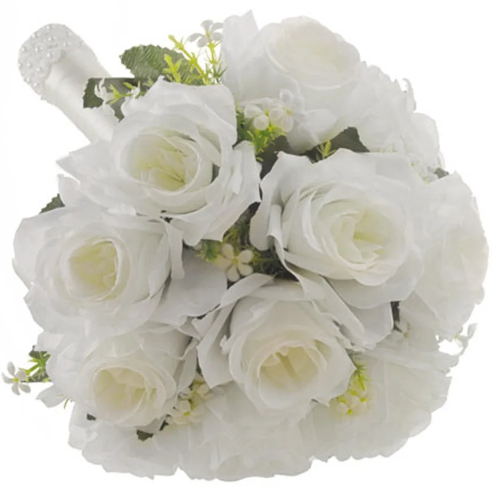 

Цветы подружки невесты Шелковый Искусственный букет невесты розы Кристалл Свадебный Декор для дома