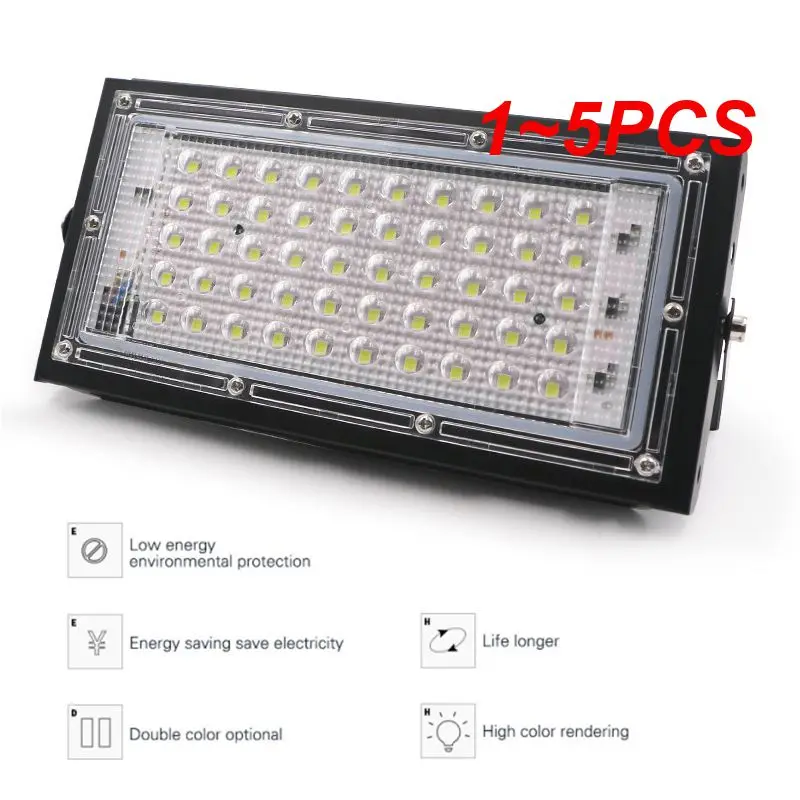 

1~5PCS Led Flood Light 50W 220V Outdoor Floodlight IP65 Waterproof LED Street Lamp Cold/Warm white Red Green Blue RGB Spotlight