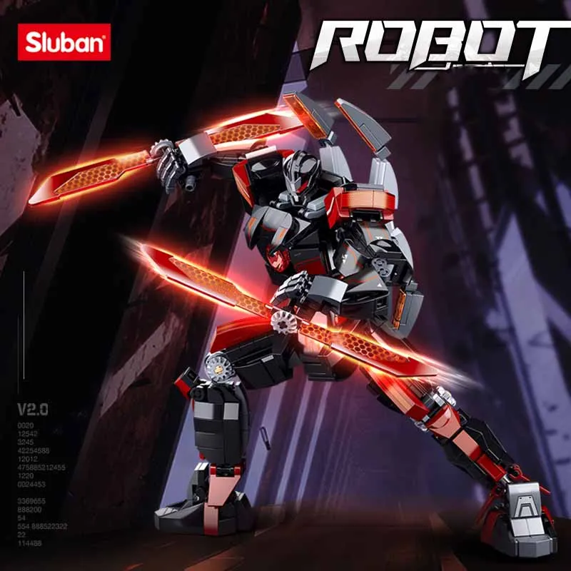 

Конструктор Sluban, игрушки, серия роботов B1120 Dark Wander, 585 деталей, механическая броня, совместимая с ведущими брендами