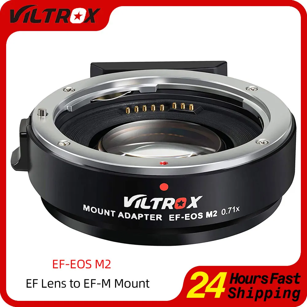 

Viltrox EF-EOS M2 0.71x Speed Booster Adapter Ring for Canon EF Lens to EF-M Mount Camera Speedbooster M5 M6 M50 II M200