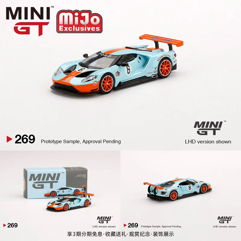 

MINI GT Gulf Gulf US version No. 6 1:64 Ford GT Ford GTLM alloy simulation car model collection decoration gift