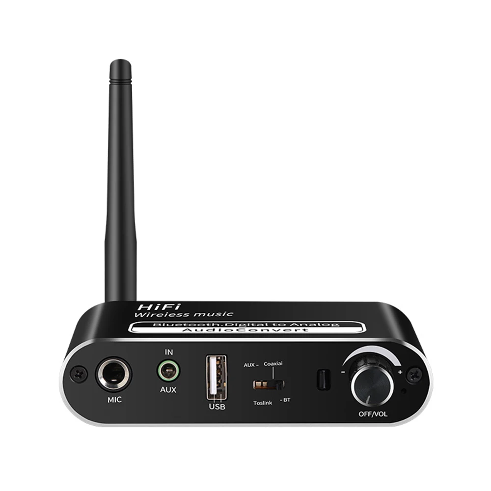 

HiFi Wireless Music Digital to Analog Aduio Convert Bluetooth-Compatible Multifunctional Adapter AUX/RAC Output
