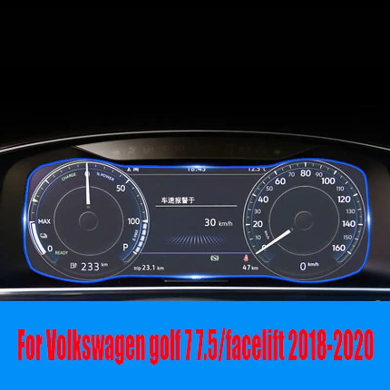 

Защитная пленка для автомобильного прибора для Volkswagen golf 7 7,5/facelift 2018-2020, Центральная Защитная пленка для ЖК-экрана