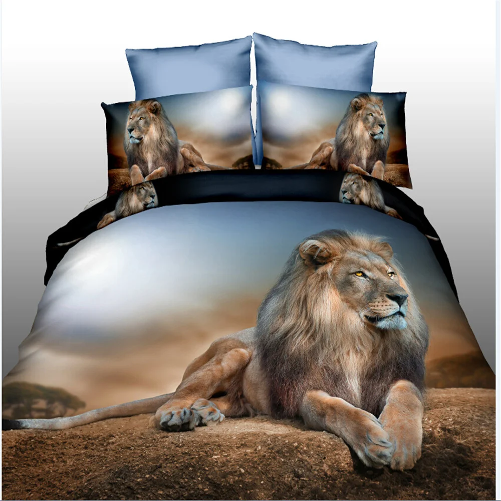 

3D Lion Bedding Printed Bedding Set Map Of The Soul 7 Album Duvet Cover Pillowcase Bed Linen Set Bedclothes Double King Size