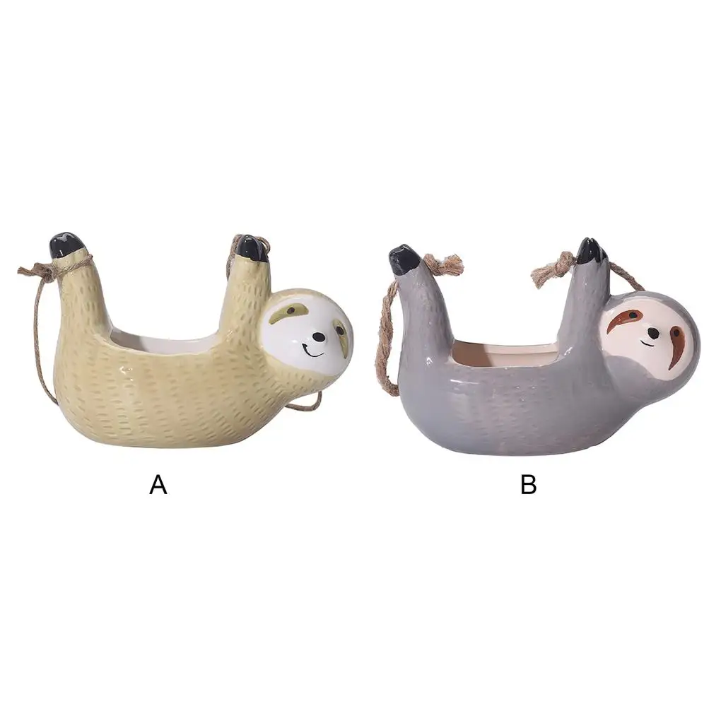 

Ленивец, цветочный горшок, Декор, мультфильмы, корзина Scindapsus, суккулентная ваза, настольное размещение, подвеска-слинг для растений для дома...