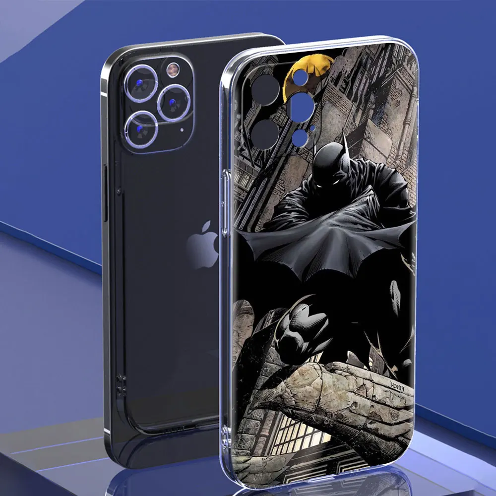 Крутой прозрачный мягкий чехол с Бэтменом для iPhone 13 11 12 7 XR X XS Max 8 6 6S Plus SE 2020 13Pro