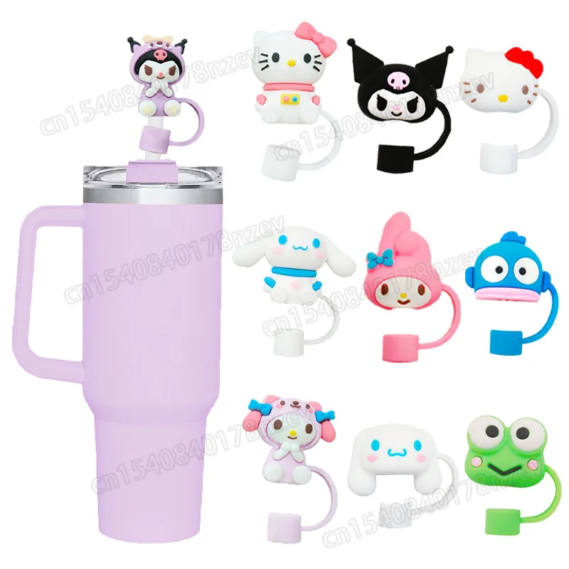 Кавайная зернистая соломенная крышка милая Пылезащитная заглушка для напитков