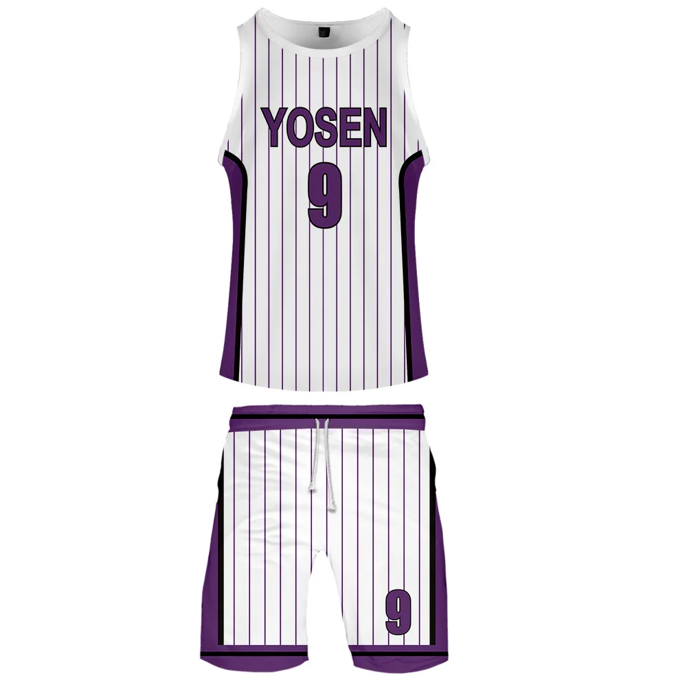 Школьная Униформа Kuroko No Basuke Basket Yosen из аниме мурасакибара Атсуси Джерси