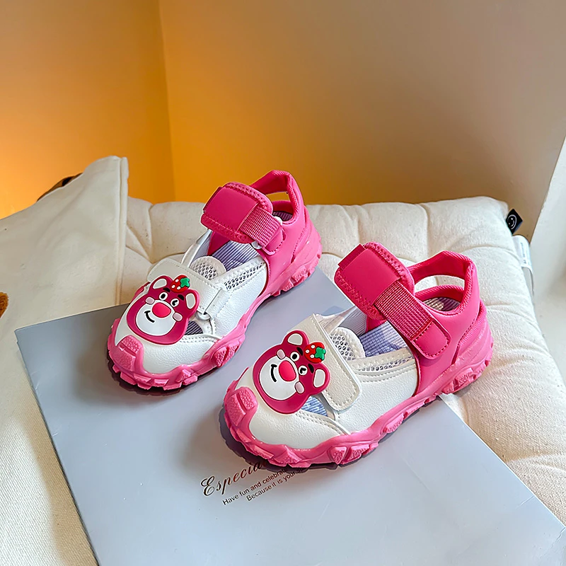 Girls Sandals New Summer Non-slip Children Casual Shoes High Quality Cute Pink Cartoon Flats Shoes for Baby Girl Toddler Sandal