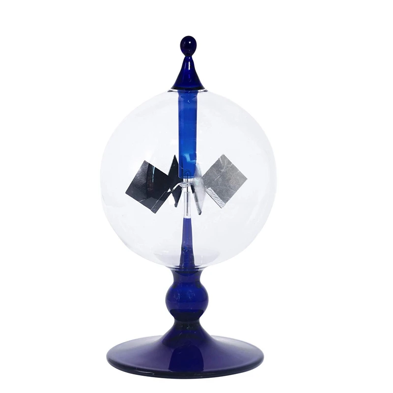

Promotion! Blue Solar Power Radiometer Sunlight Energy Crookes Spinning Vanes Windmill Gift Home Desk Decoration
