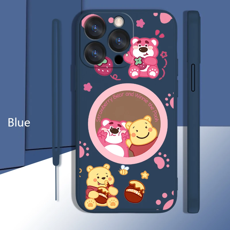 

Disney Winnie the Pooh Cute Case For Apple iPhone 14 13 12 Mini 11 Pro XS MAX XR X 8 7 SE Plus Liquid Rope Phone Cover Core Capa